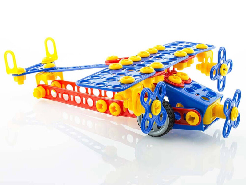 Stavebnice HUGO Letadlo s nářadím 144ks